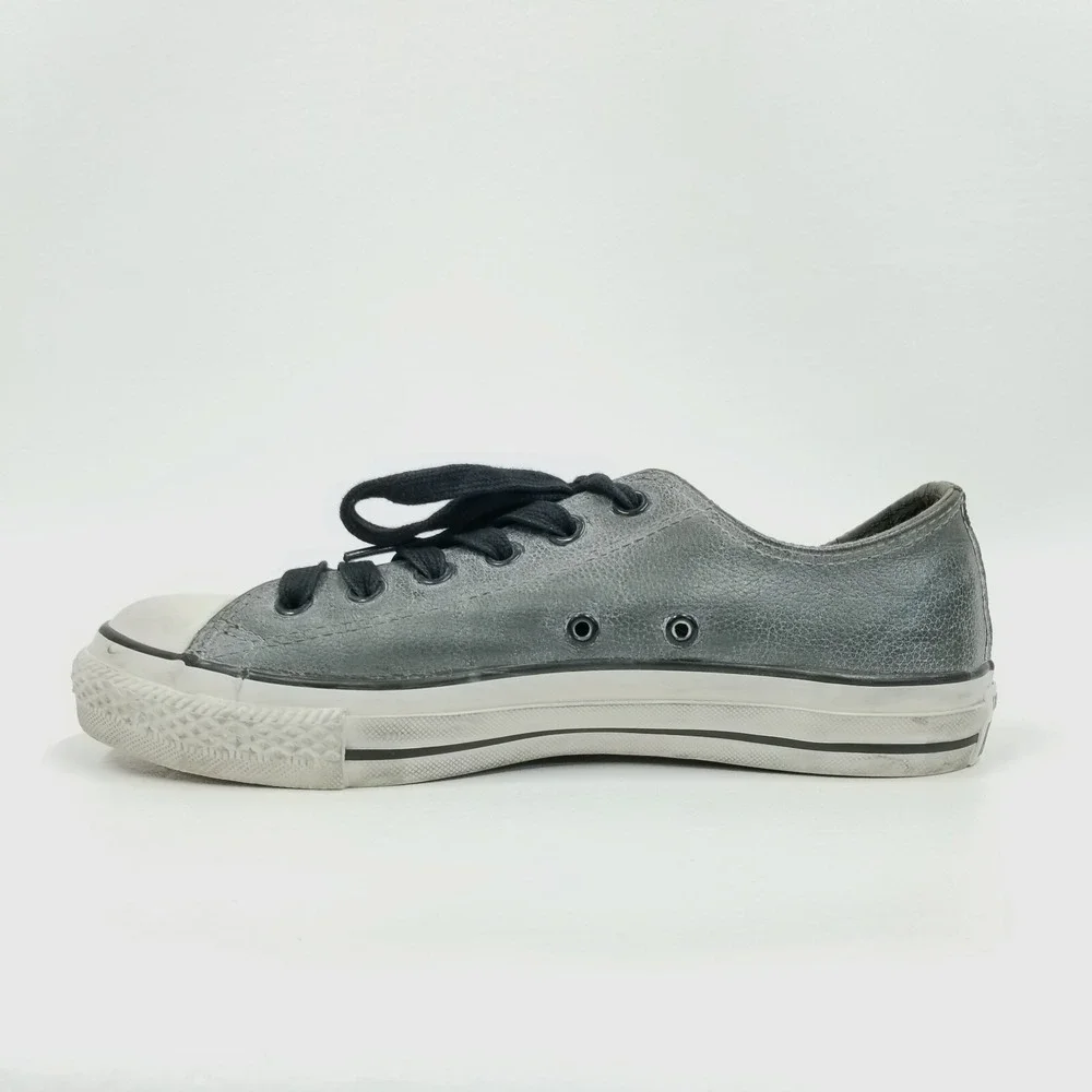 Converse X John Varvatos Shoes Mens Sz 6‎ Women 8 Grey Leather Low Tops All Star